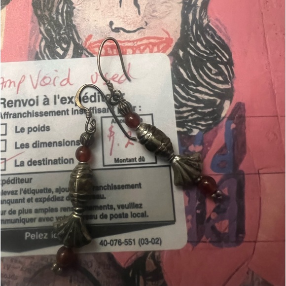 Vintage silver earrings - Picture 2 of 2